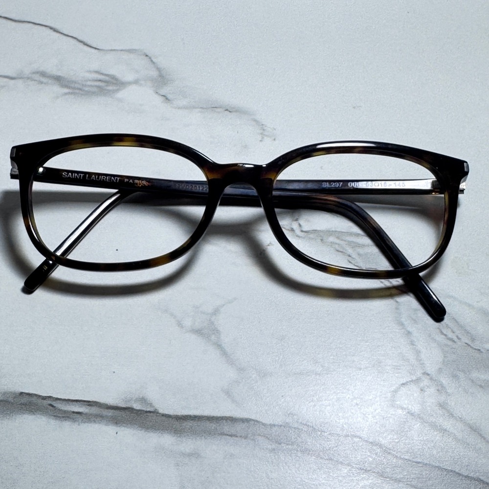 Saint Laurent SL297 006 Dark Havana Tortoise Eyeglass Frames 53-18-145